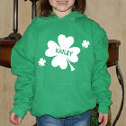 Personalized Shamrock Green Hooded Sweatshirt